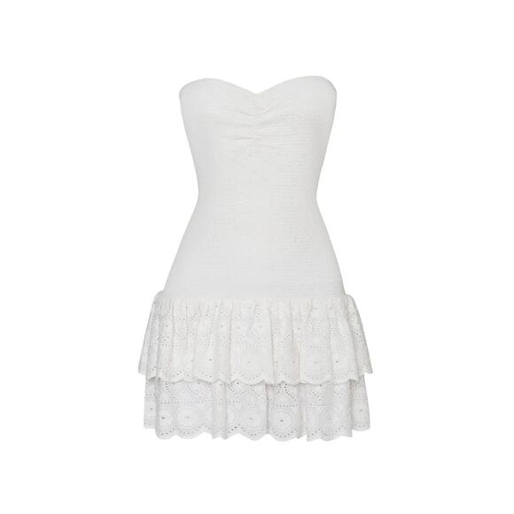 PQ Swim White Sands Marie Ruffle Dress NWT SIZE M/L - Picture 5 of 5